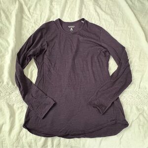 Seg’ments LARGE 100% Merino Wool Women’s Long Sleeve Base layer Top purple